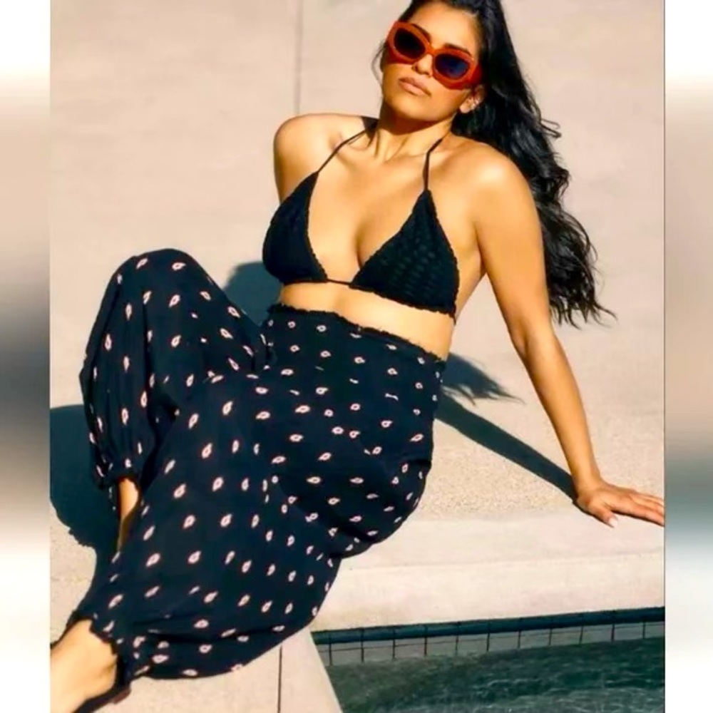 Anthropologie Smocked Gauze Harem Pants